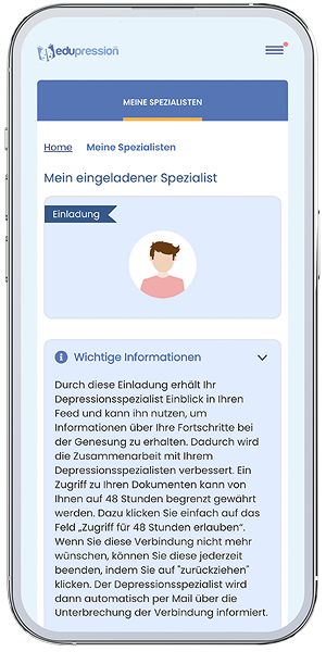 Screenshot of the "My specialists" section in the edupression app