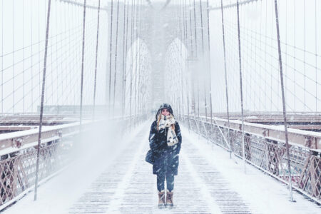 Woman in winter