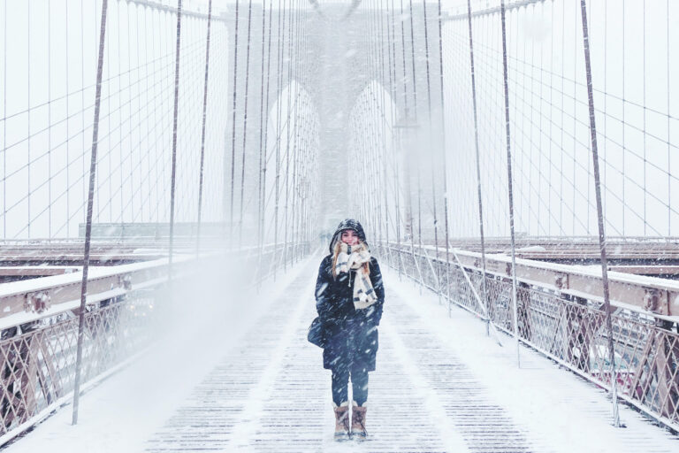 Woman in winter